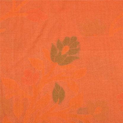 Санскритские винтажные шафрановые индийские сари 100% чистый шелк тканое сари 5 ярдов устойчивая ткань