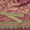 Sanskriti Vintage Purple Indian Sarees 100% Pure Silk Woven Sari 5 YD Sustainable Fabric