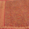 Sanskriti Vintage Dark Red Indian Sarees 100% Pure Silk Woven Sari 5 YD Sustainable Fabric