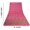 Sanskriti Vintage Pink Indian Sarees 100% Pure Silk Woven Sari Craft Sustainable Fabric
