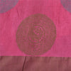 Sanskriti Vintage Pink Indian Sarees 100% Pure Silk Woven Sari Craft Sustainable Fabric