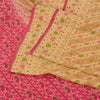 Sanskriti Vintage Cream/Pink Sarees 100% Pure Silk Woven Premium Sari Sustainable Fabric