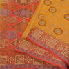Sanskriti Vintage Saffron/Red Sarees 100% Pure Silk Woven Premium Sari Sustainable Fabric