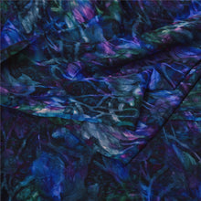Load image into Gallery viewer, Sanskriti Vintage Purple Sarees Pure Chiffon SIlk Woven Tie-Dye Sari Fabric
