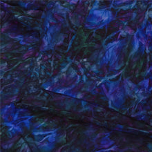 Load image into Gallery viewer, Sanskriti Vintage Purple Sarees Pure Chiffon SIlk Woven Tie-Dye Sari Fabric

