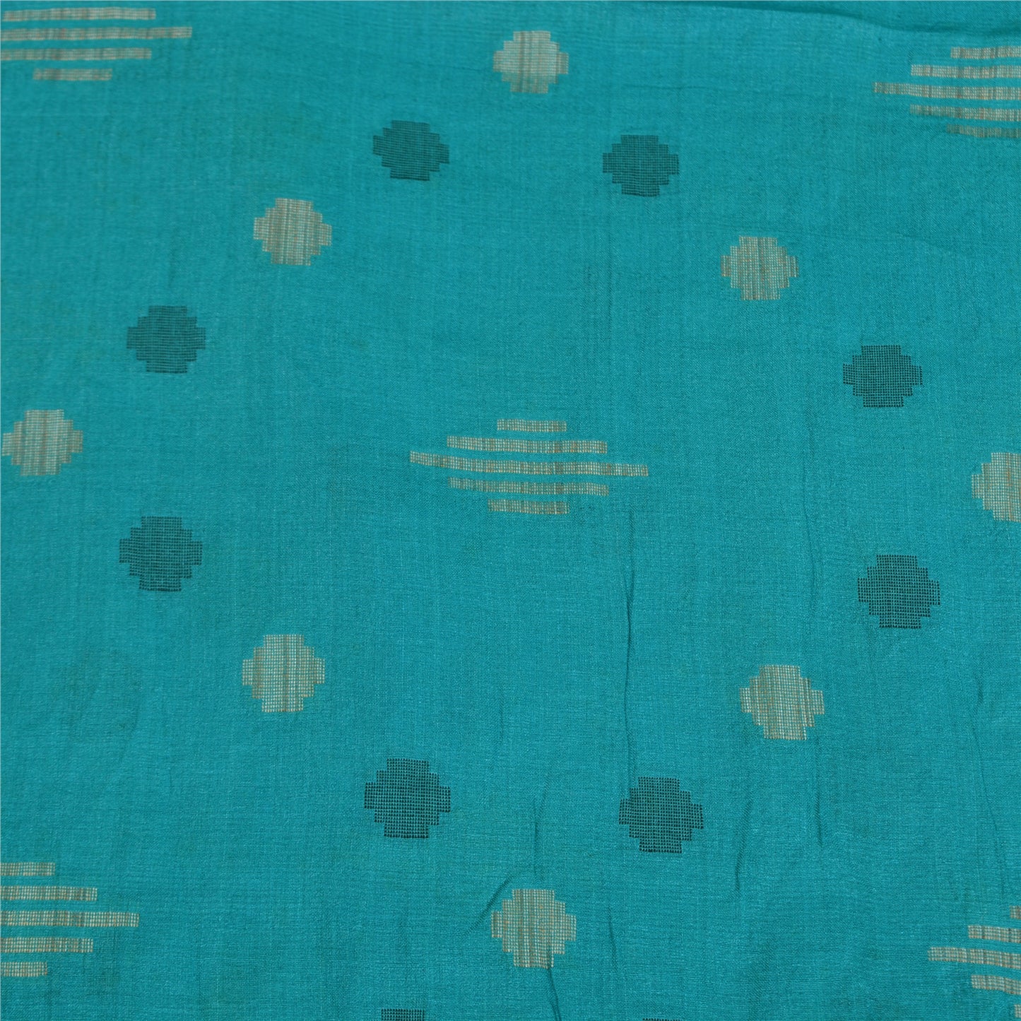 Санскритские винтажные синие индийские сари 100% чистый шелк тканое сари 5 ярдов устойчивая ткань