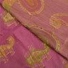 Sanskriti Vintage Mauve Indian Sarees 100% Pure Silk Woven Sari Craft Sustainable Fabric