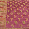 Sanskriti Vintage Mauve Indian Sarees 100% Pure Silk Woven Sari Craft Sustainable Fabric