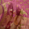 Sanskriti Vintage Mauve Indian Sarees 100% Pure Silk Woven Sari Craft Sustainable Fabric