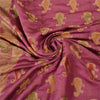 Sanskriti Vintage Mauve Indian Sarees 100% Pure Silk Woven Sari Craft Sustainable Fabric