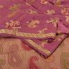 Sanskriti Vintage Mauve Indian Sarees 100% Pure Silk Woven Sari Craft Sustainable Fabric