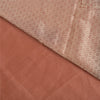 Sanskriti Vintage Dark Peach Sarees 100% Pure Silk Woven Baluchari Sari Sustainable Fabric