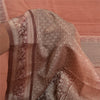 Sanskriti Vintage Dark Peach Sarees 100% Pure Silk Woven Baluchari Sari Sustainable Fabric