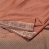 Sanskriti Vintage Dark Peach Sarees 100% Pure Silk Woven Baluchari Sari Sustainable Fabric