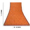 Sanskriti Vintage Saffron Sarees 100% Pure Silk Embroidered Sari Craft Sustainable Fabric