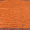 Sanskriti Vintage Saffron Sarees 100% Pure Silk Embroidered Sari Craft Sustainable Fabric