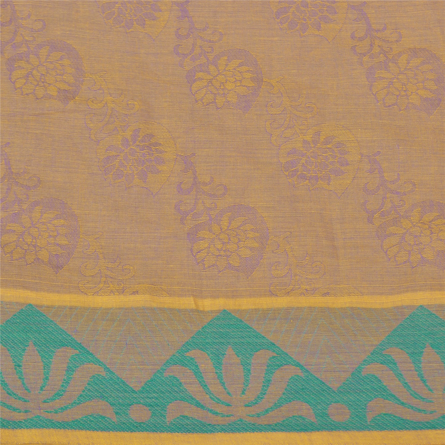 Sanskriti Vintage Pink Indian Sarees Cotton Silk Woven Sari 5 Yard Craft Sustainable Fabric