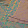 Sanskriti Vintage Pink Indian Sarees Cotton Silk Woven Sari 5 Yard Craft Sustainable Fabric