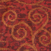 Load image into Gallery viewer, Sanskriti Vintage Dark Red Sarees Pure Chiffon Silk Embroidered Sari Fabric
