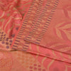 Sanskriti Vintage Pink Indian Sarees 100% Pure Silk Woven Sari Craft Sustainable Fabric