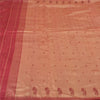Sanskriti Vintage Brown/Dark Red Indian Sarees Pure Silk Hand-Woven Sari Sustainable Fabric