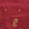Sanskriti Vintage Brown/Dark Red Indian Sarees Pure Silk Hand-Woven Sari Sustainable Fabric