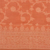 Sanskriti Vintage Peach Indian Sarees 100% Pure Silk Woven Sari 5 YD Sustainable Fabric