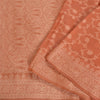Sanskriti Vintage Peach Indian Sarees 100% Pure Silk Woven Sari 5 YD Sustainable Fabric