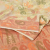 Sanskriti Vintage Peach/Ivory Indian Sarees Cotton Woven Premium Sari 5 YD Sustainable Fabric
