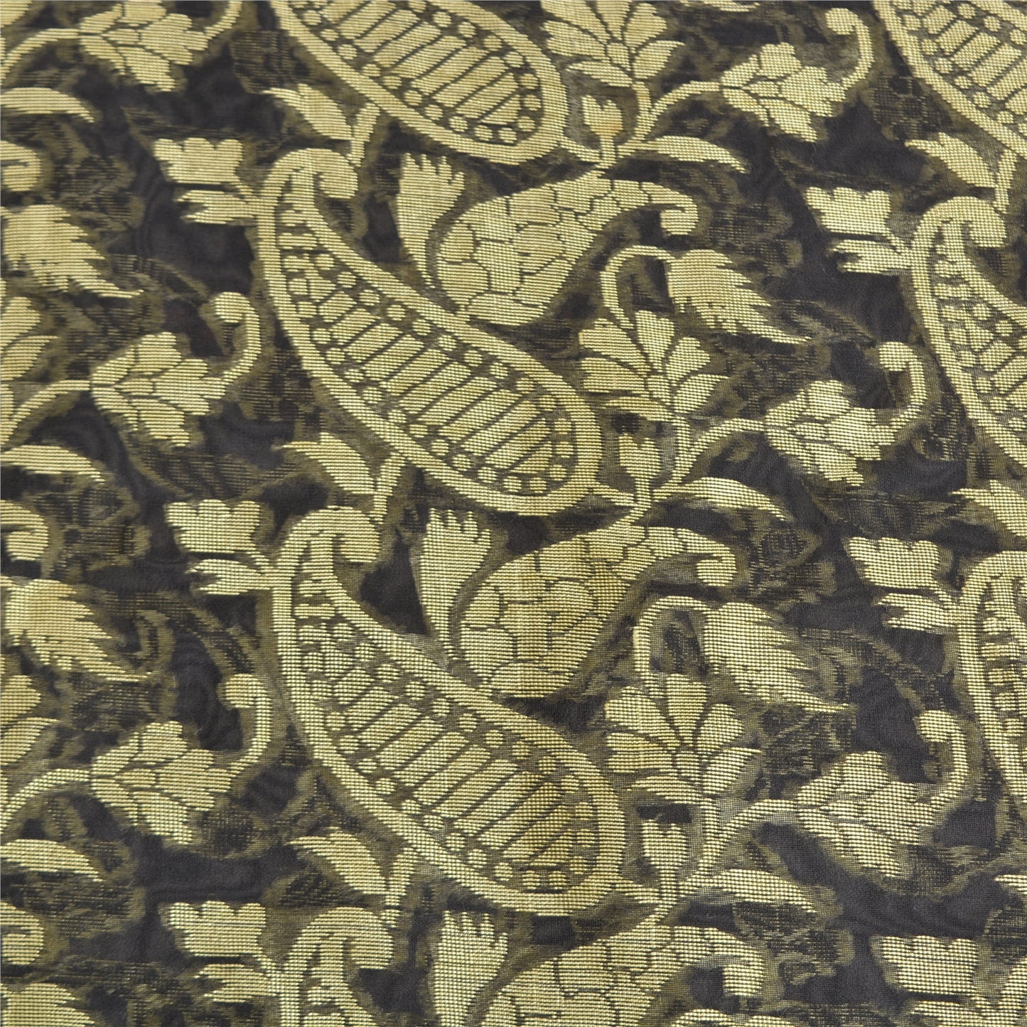 Sanskriti Vintage Black Indian Sarees Blend Silk Woven Premium Sari Craft Sustainable Fabric