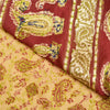 Sanskriti Vintage Dark Red/Cream Sarees 100% Pure Silk Woven Premium Sari Sustainable Fabric
