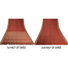 Load image into Gallery viewer, Sanskriti Vintage Copper Indian Sarees 100% Pure Silk Woven Premium Sari Fabric
