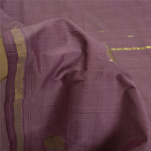 Load image into Gallery viewer, Sanskriti Vintage Purple Sarees Blend Silk Zari Peacock Premium Sari Fabric
