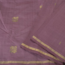 Load image into Gallery viewer, Sanskriti Vintage Purple Sarees Blend Silk Zari Peacock Premium Sari Fabric
