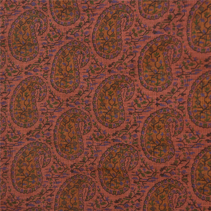 Sanskriti Vintage Pink Sarees Pure Cotton Block Printed Kota Doria Sari Sustainable Fabric