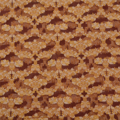 Sanskriti Vintage Dark Red Indian Sarees Pure Organza Silk Woven Sari Sustainable Fabric