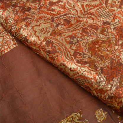 Sanskriti Vintage Copper Indian Sarees Blend Silk Woven Premium Sari Sustainable Fabric