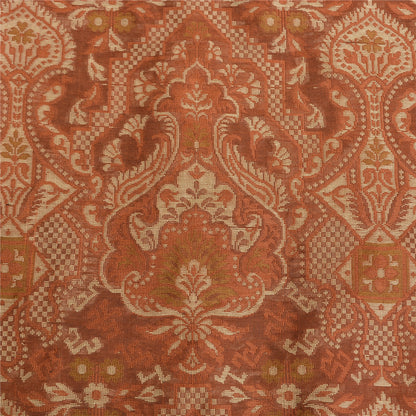 Sanskriti Vintage Copper Indian Sarees Blend Silk Woven Premium Sari Sustainable Fabric