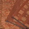 Sanskriti Vintage Copper Indian Sarees Blend Silk Woven Premium Sari Sustainable Fabric