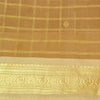 Sanskriti Vintage Brown/Cream Sarees Pure Organza Silk Woven Premium Sari Sustainable Fabric