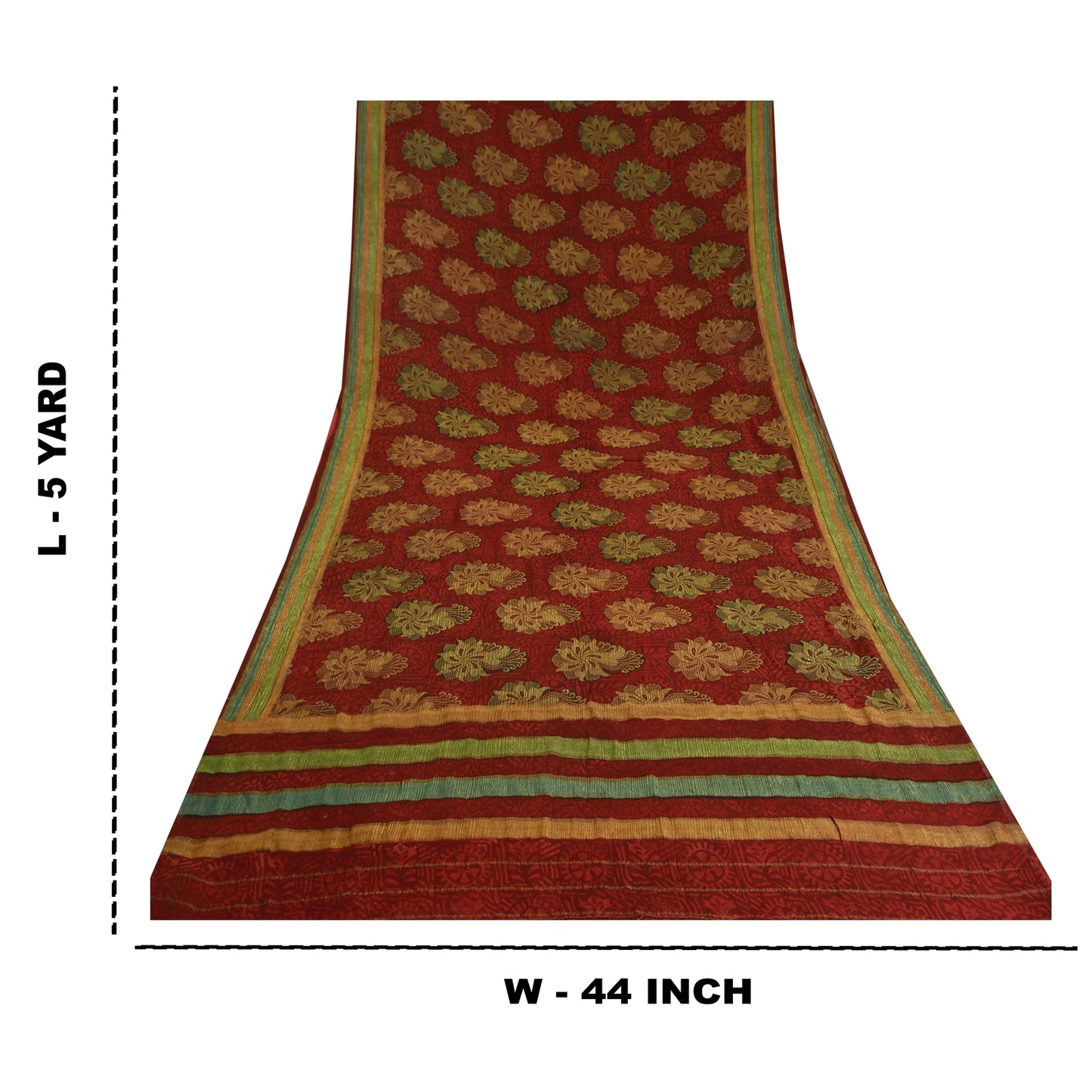 Sanskriti Vintage Red Bollywood Sarees Pure Georgette Silk Woven Sari Sustainable Fabric