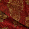 Sanskriti Vintage Red Bollywood Sarees Pure Georgette Silk Woven Sari Sustainable Fabric