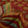 Sanskriti Vintage Red Bollywood Sarees Pure Georgette Silk Woven Sari Sustainable Fabric