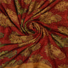 Sanskriti Vintage Red Bollywood Sarees Pure Georgette Silk Woven Sari Sustainable Fabric