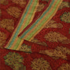 Sanskriti Vintage Red Bollywood Sarees Pure Georgette Silk Woven Sari Sustainable Fabric