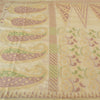 Sanskriti Vintage Ivory Indian Sarees Blend Silk Woven Sari Craft 5 Yard Sustainable Fabric