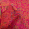 Sanskriti Vintage Pink Sarees 100% Pure Silk Woven Premium Sari Craft Sustainable Fabric