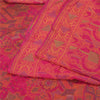 Sanskriti Vintage Pink Sarees 100% Pure Silk Woven Premium Sari Craft Sustainable Fabric