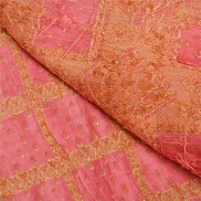 Load image into Gallery viewer, Sanskriti Vintage Pink Sarees Pure Silk Hand Beaded Woven Premium Sari Fabric

