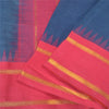 Sanskriti Vintage Blue/Pink Indian Sarees Pure Cotton Woven Zari Sari Sustainable Fabric